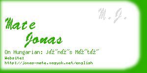 mate jonas business card