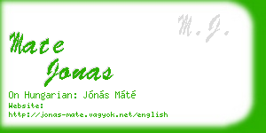 mate jonas business card